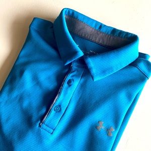 Men’s under armor turquoise blue polo